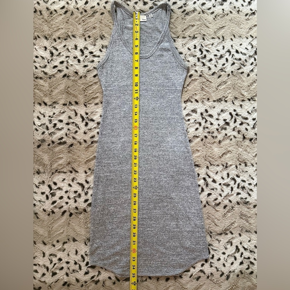 Aritzia Wilfred Free Light Heather Gray Exposed Back Yasmin Midi Dress - Picture 6 of 11